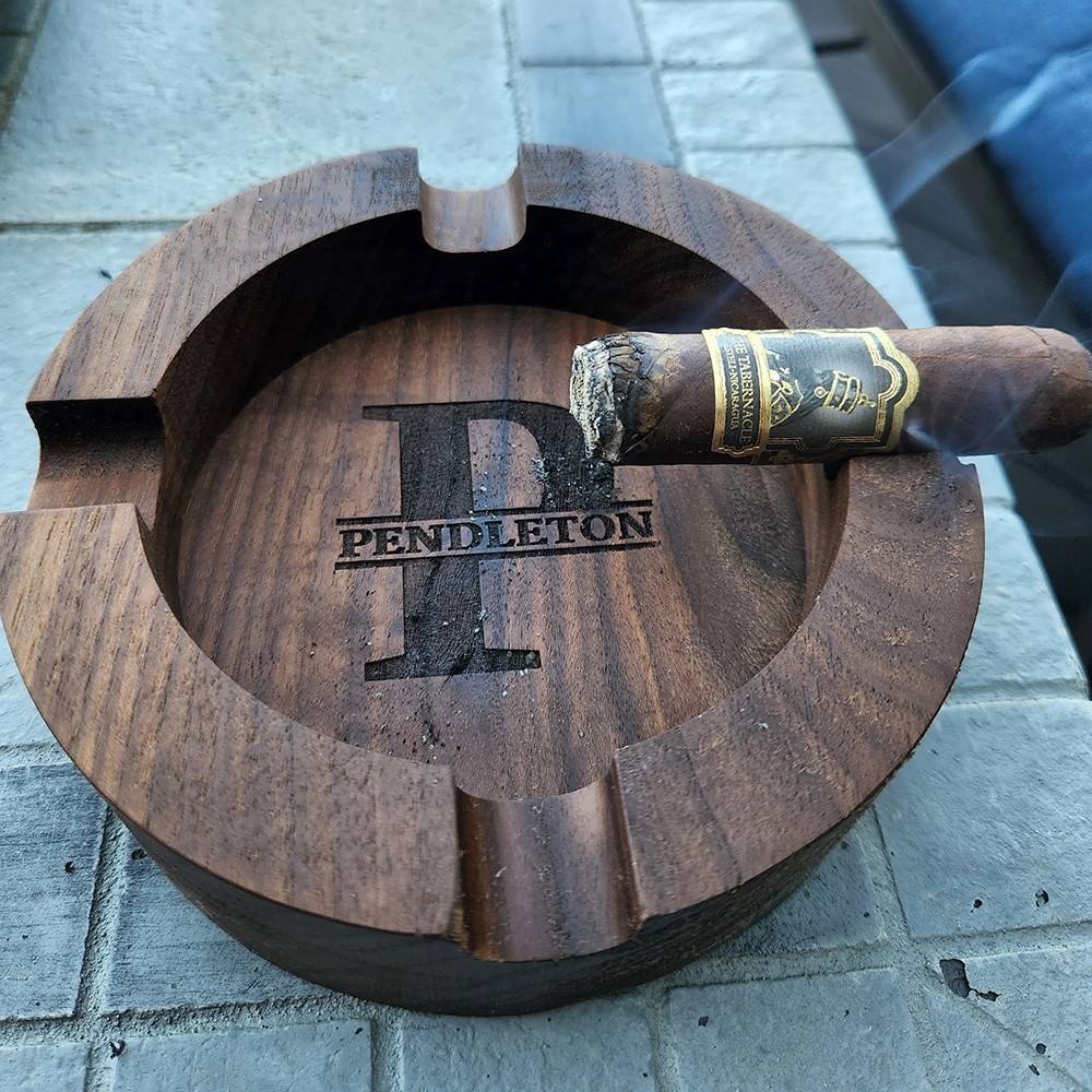 Personalised Walnut Cigar Ash Tray Gifts for Man