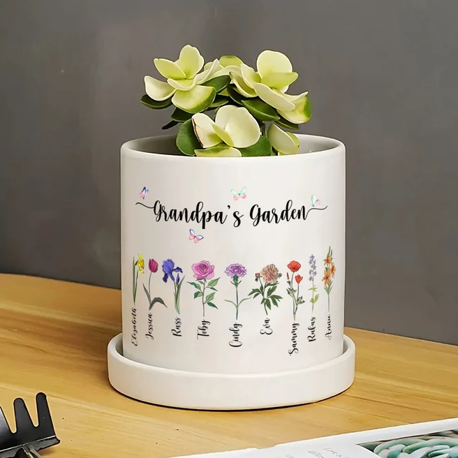 Personalised Mum's Garden Birth Month Flower Pot Gift Ideas for Mother's Day