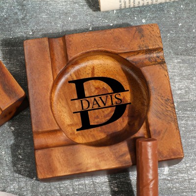 Custom Cigar Walnut Ashtray Gifts for Man